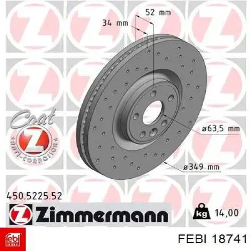 Купити 18741 Febi Фільтр салону вугільний