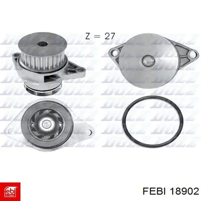 Помпа охолодження Febi 18902 ціна, від 34.92 USD