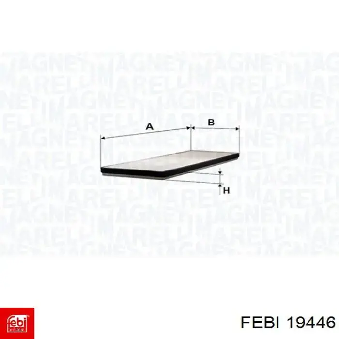 Купити 19446 Febi Фільтр салону вугільний