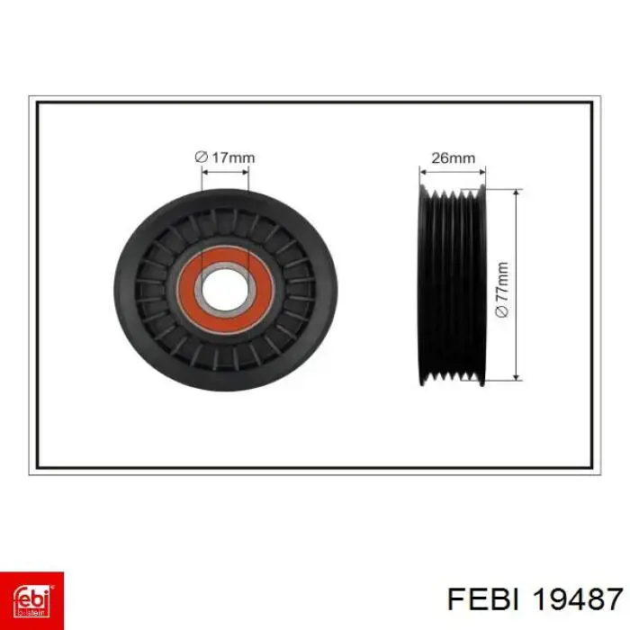 Натягувач приводного ременя Febi 19487 ціна, від 48.33 USD