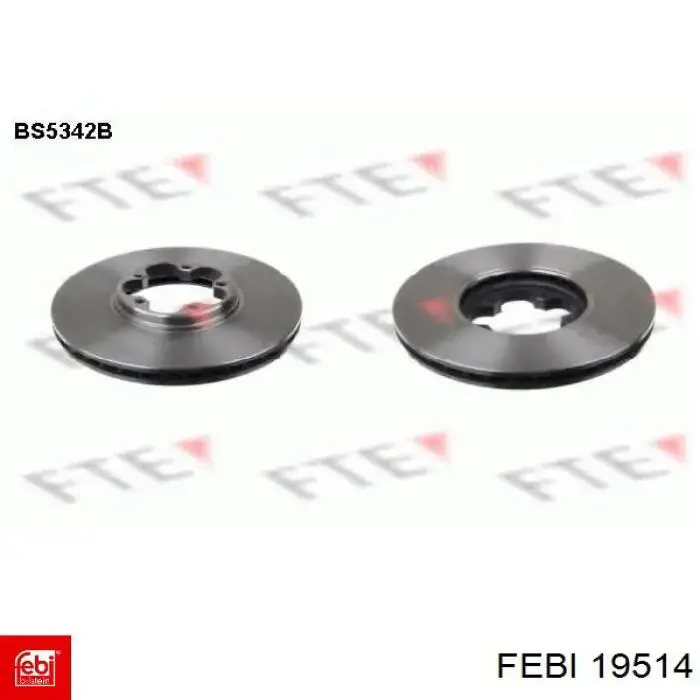 Диск гальмівний передній Febi 19514