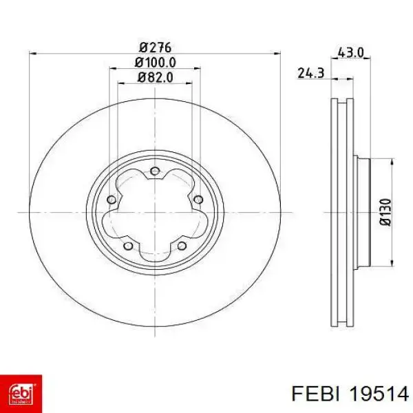 Купити 19514 Febi Ротор гальмівний