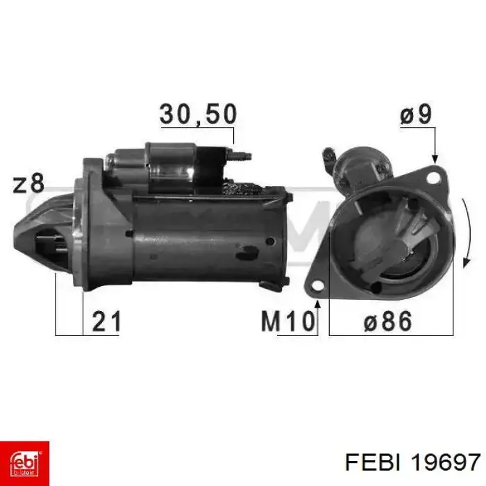 Купити 19697 Febi Перемикач підрульовий, лівий