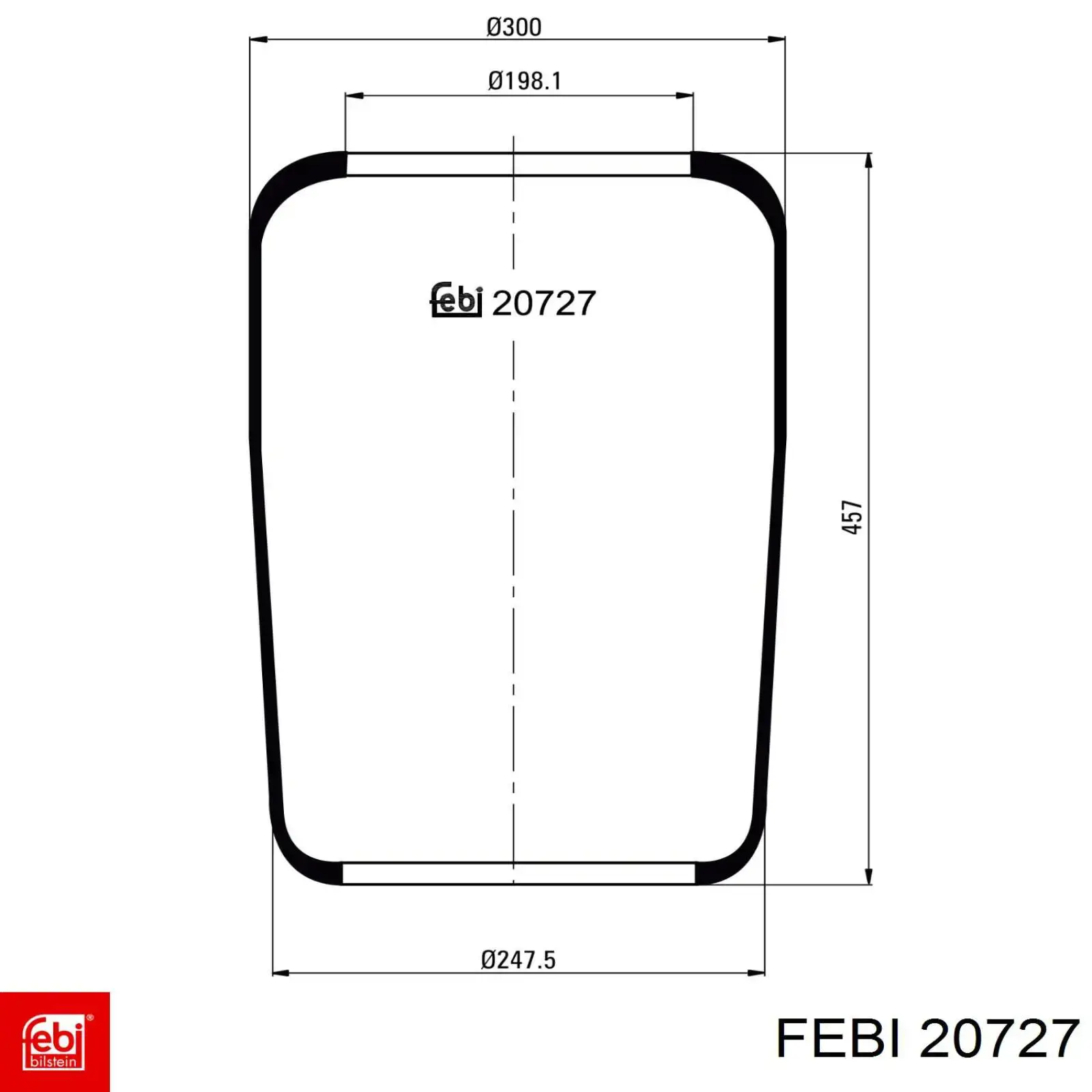Пневмоподушка/Пневморессора моста заднього 81436010057 MAN