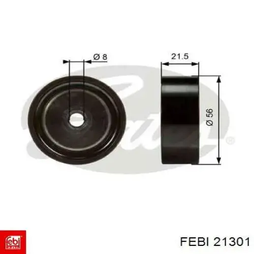 Натяжний ролик Febi 21301 ціна, від 32.59 USD