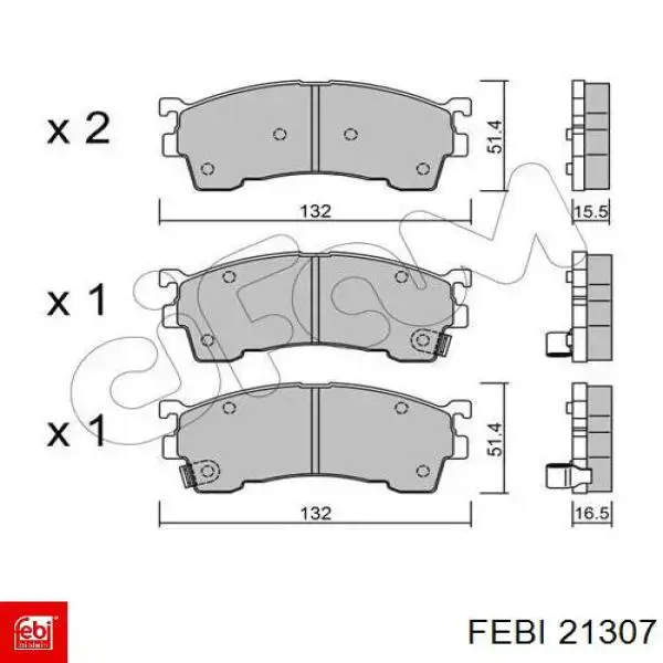 Натягувач приводного ременя 21307 Febi