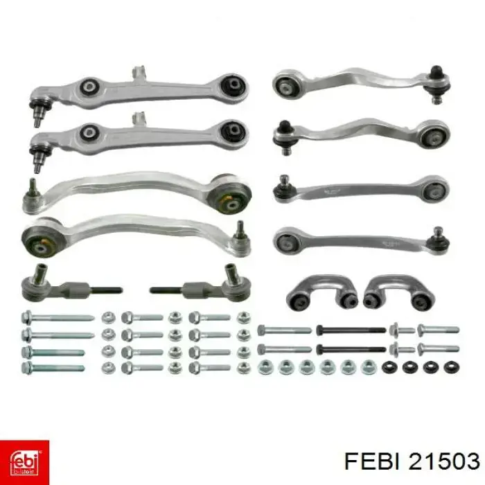 Болт переднього важеля, повний комплект Febi 21503 ціна, від 6.92 USD