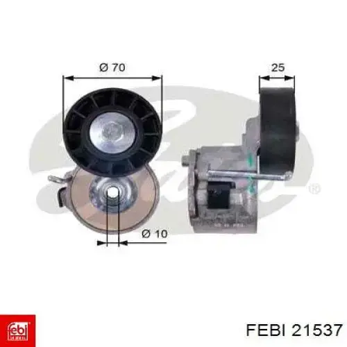 21537 Febi Гнучка гальмівна трубка передня