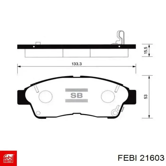 Купити 21603 Febi Пильник тяги