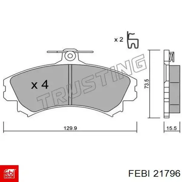 Ремкомплект гальмівного вала (тріскачки) Febi 21796 ціна, від 1.52 USD