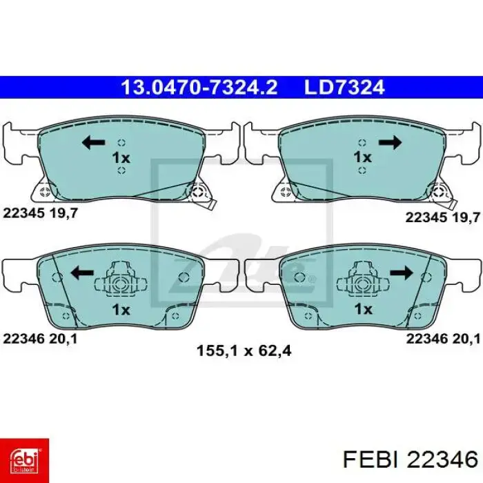 Купити 22346 Febi Натягувач ременя ГРМ