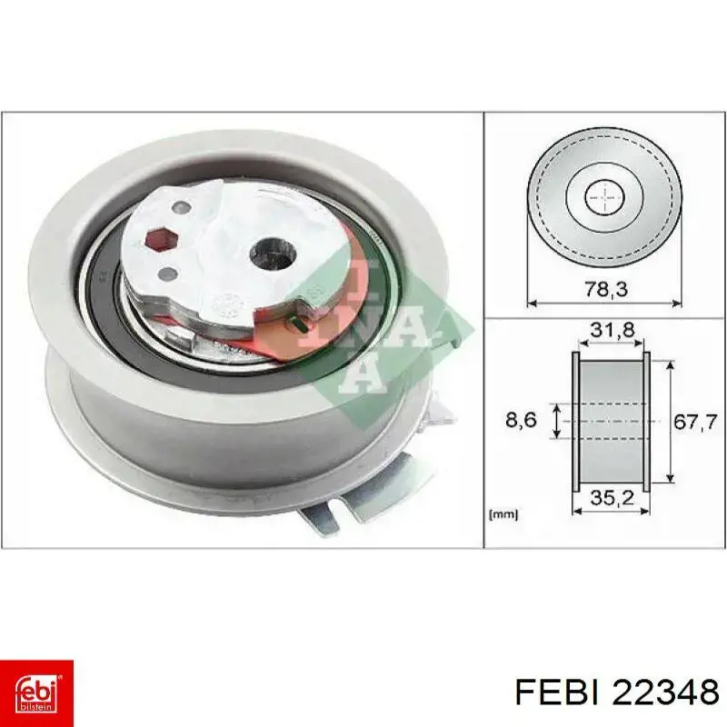 22348 Febi Ролик натягувач