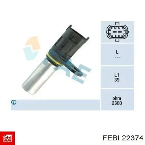 Купити 22374 Febi Датчик положення (оборотів) коленвалу