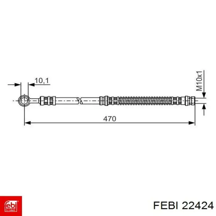 22424 Febi шланг гальмівний передній