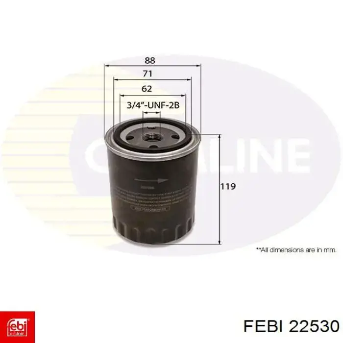 Масляний фільтр двигуна Febi 22530 ціна, від 6.62 USD