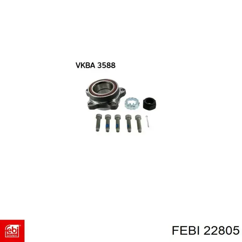 Купити 22805 Febi Підшипник ступиці передньої