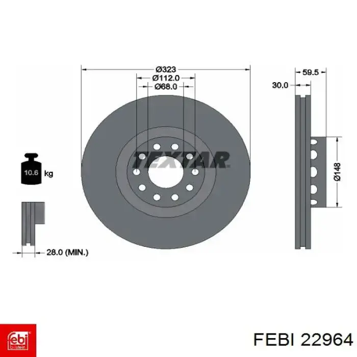 Купити 22964 Febi Ротор гальмівний