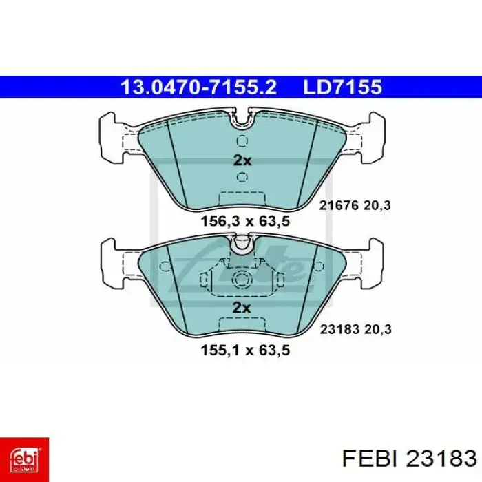 Купити 23183 Febi Підшипник ступиці передньої