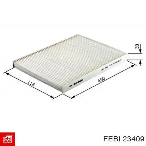 Купити 23409 Febi Фільтр салону вугільний