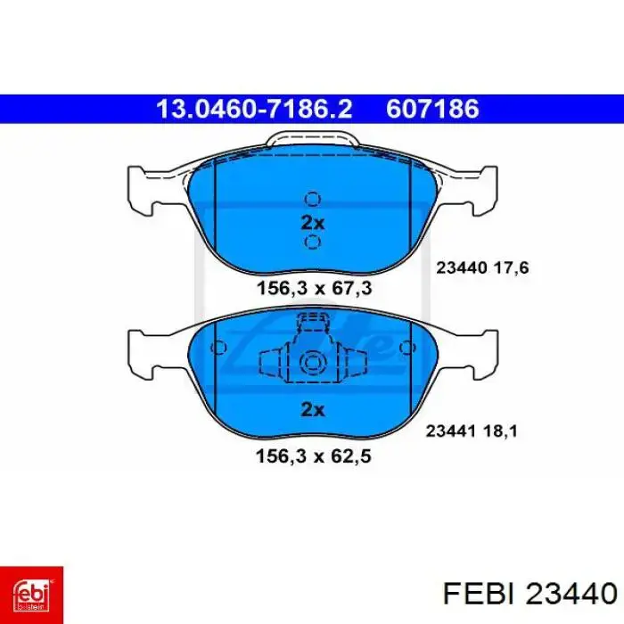 Подушка двигуна передня 23440 Febi