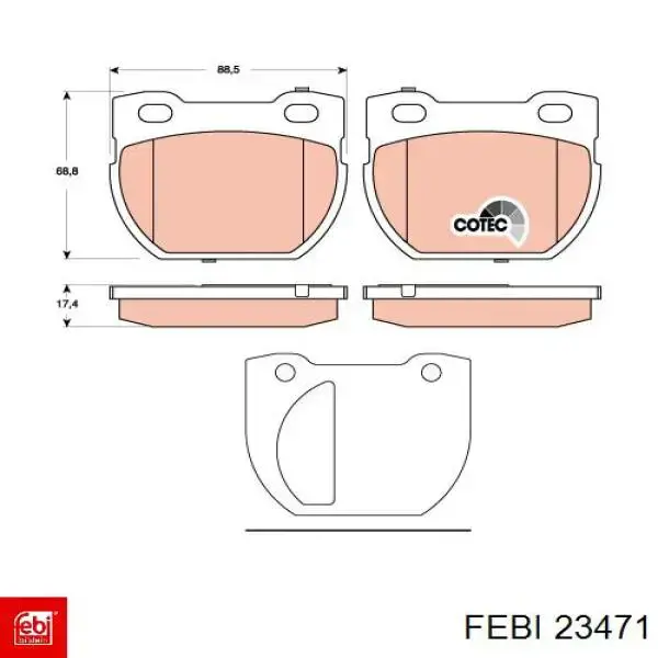 Втулка стабілізатора заднього Febi 23471 ціна, від 33.06 USD