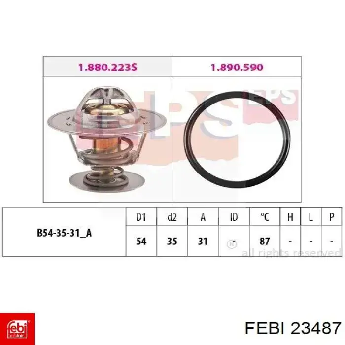 Подушка ресори міжлистова 23487 Febi