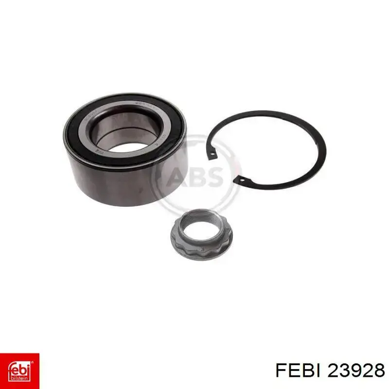 Комплект підшипник маточини передньої Febi 23928 ціна, від 42.28 USD