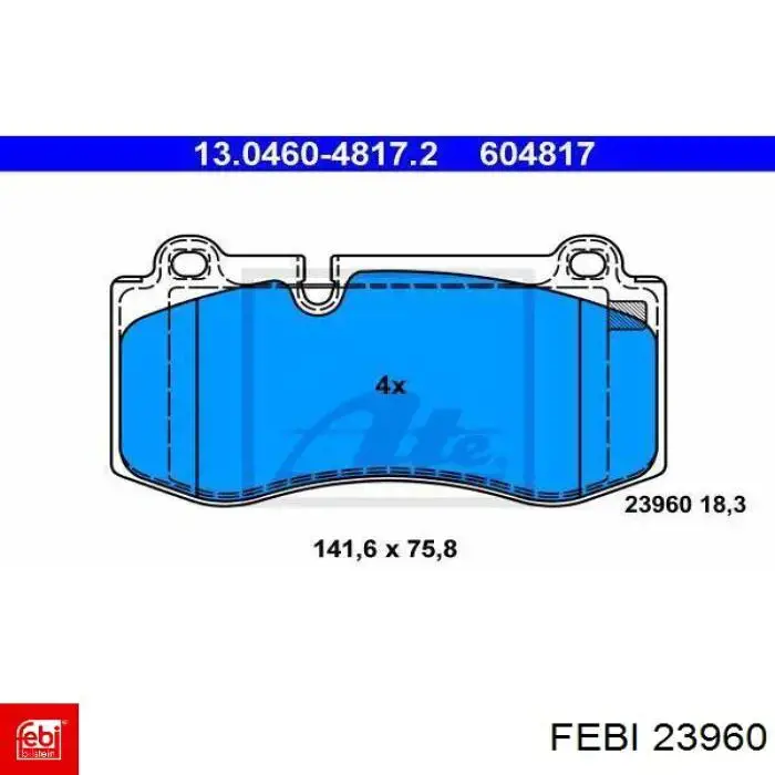 Диск гальмівний передній Febi 23960