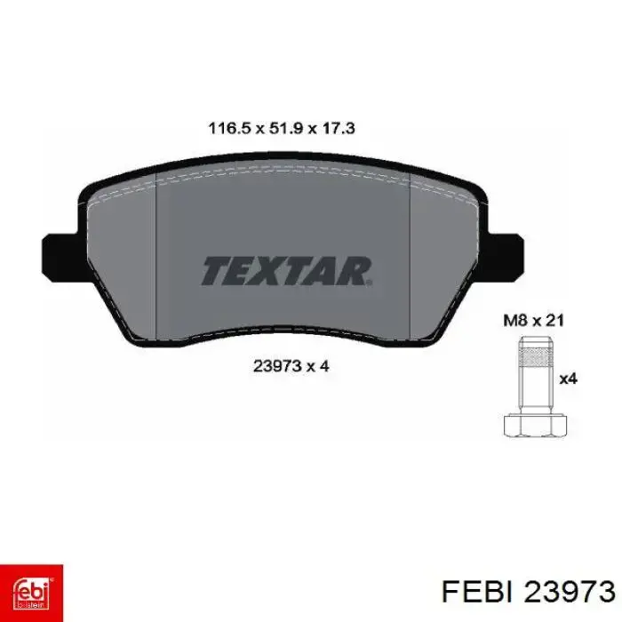 Трос стоянкового гальма передній Febi 23973 ціна, від 11.72 USD