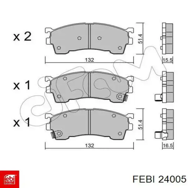Тяга рульова в зборі Febi 24005