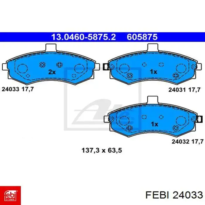 Пильник ШРУСа внутрішній, передній піввісі 24033 Febi