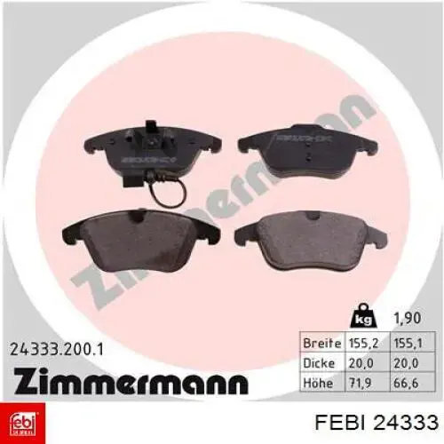 Помпа охолодження Febi 24333 ціна, від 22.85 USD