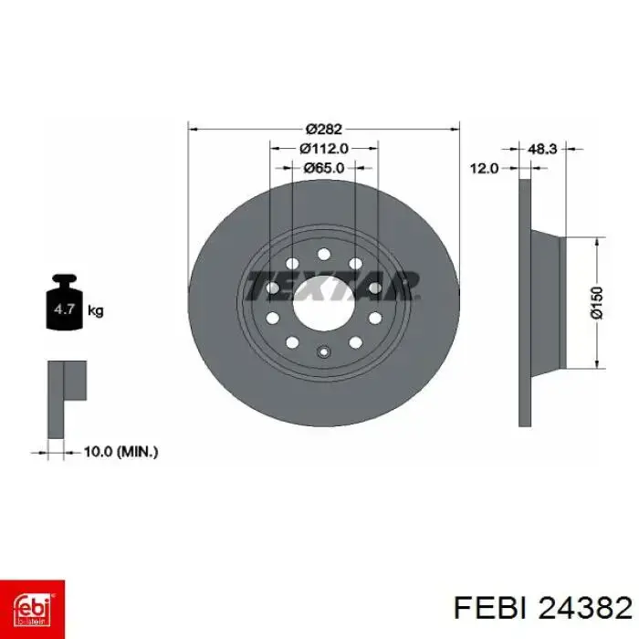 Гальмівні диски 24382 Febi