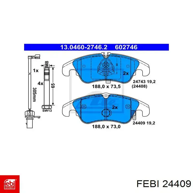 Ролик приводного ременя, паразитний Febi 24409 ціна, від 9.34 USD