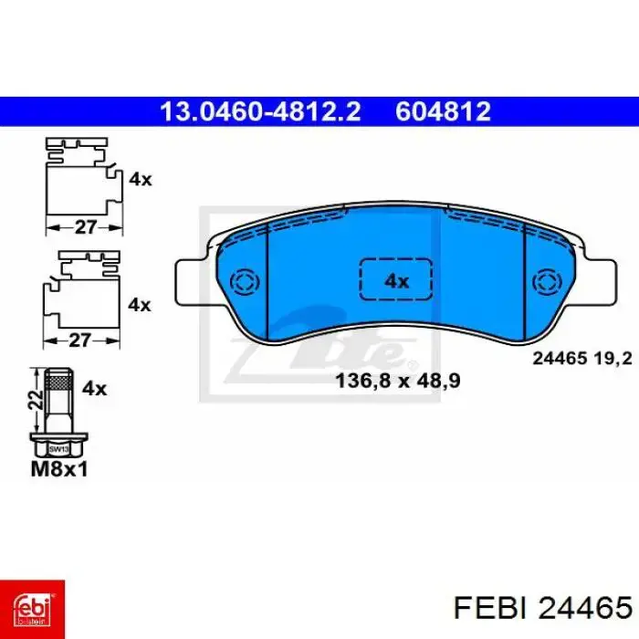 Ремінь ГРМ 24465 Febi