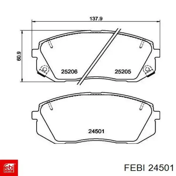 Ролик ременя ГРМ, паразитний Febi 24501 ціна, від 17.78 USD
