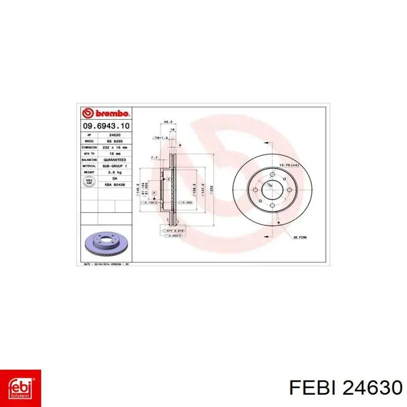 Купити 24630 Febi Натяжний ролик