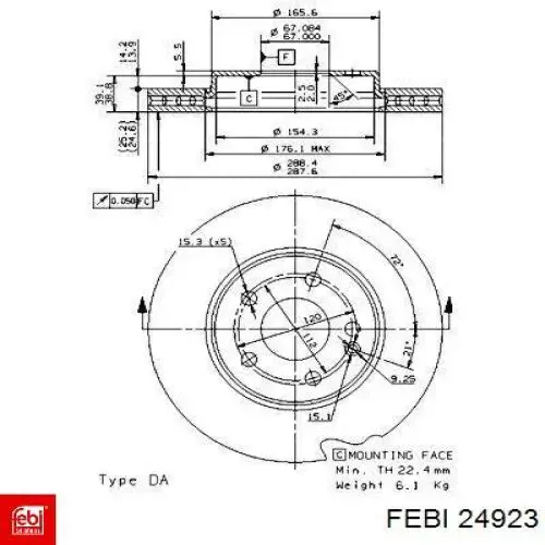 Тяга рульова поперечна Febi 24923 ціна, від 10.37 USD
