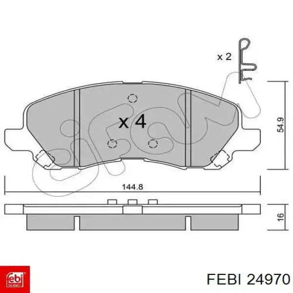 24970 Febi Важіль передньої підвіски нижній, правий