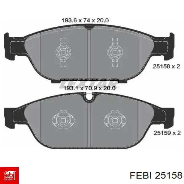 25158 Febi Зірка-шестерня приводу коленвалу двигуна