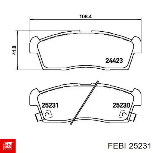 25231 Febi Кульові на авто