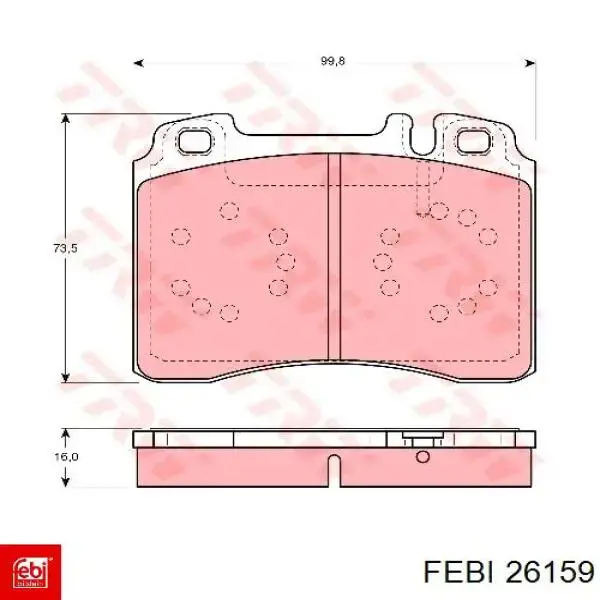 Шланг/патрубок радіатора охолодження, нижній Febi 26159 ціна, від 14.79 USD