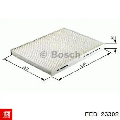 Фільтр повітряний обігрівача Febi 26302 ціна, від 5.71 USD