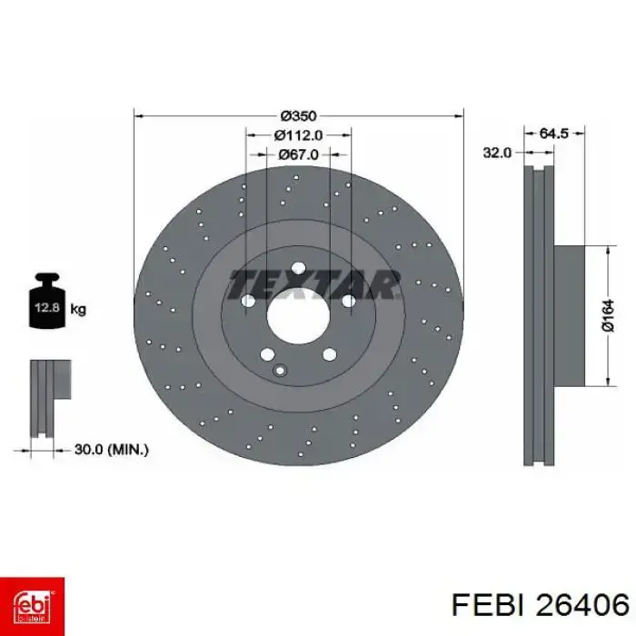 Купити 26406 Febi Ротор гальмівний
