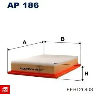 Фільтр повітряний Febi 26408