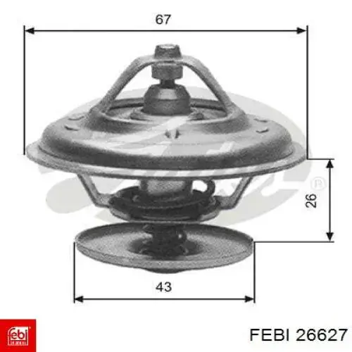 Купити 26627 Febi Термостат в корпусі