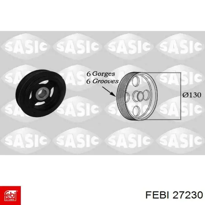 Шків колінвала (демпфер ) Febi 27230 ціна, від 35.49 USD