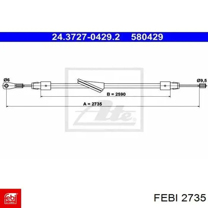 Купити 2735 Febi Тяга рульова в зборі