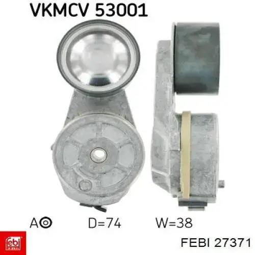 Натяжний ролик Febi 27371 ціна, від 31.39 USD