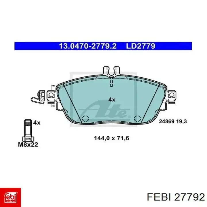 Купити 27792 Febi Натяжний ролик